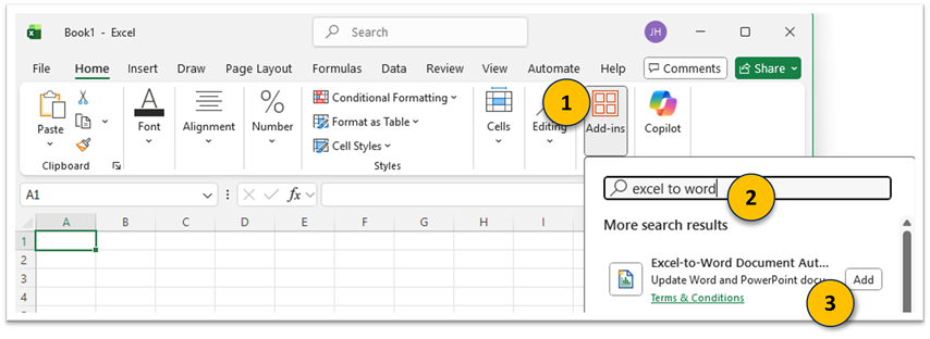 How to add the add-in